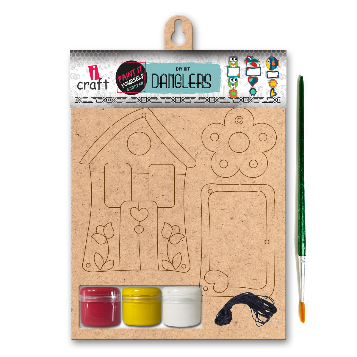 iCraft DIY House Danglers Kit - Home Decor Craft for Kids iCraft